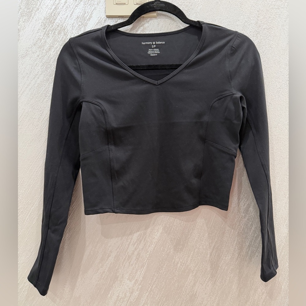 Harmony & Balance Black Crop Top